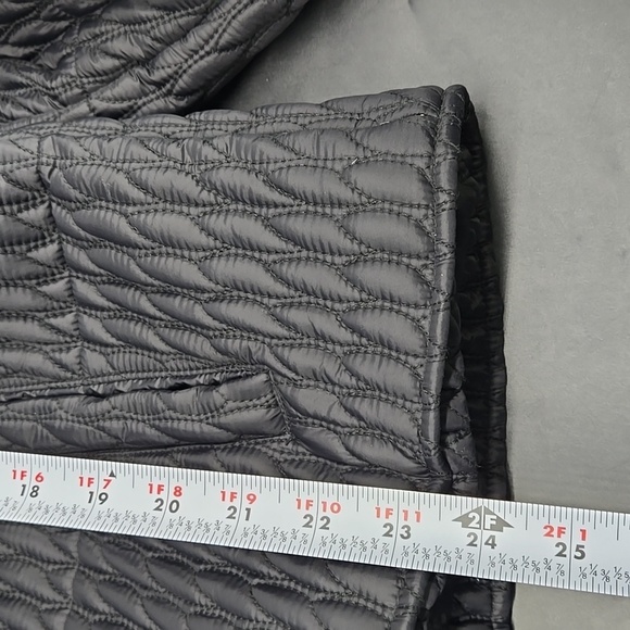 NEW Sixth June Paris Textured Puffer Jacket Hoodie in black Medium - Picture 7 of 15